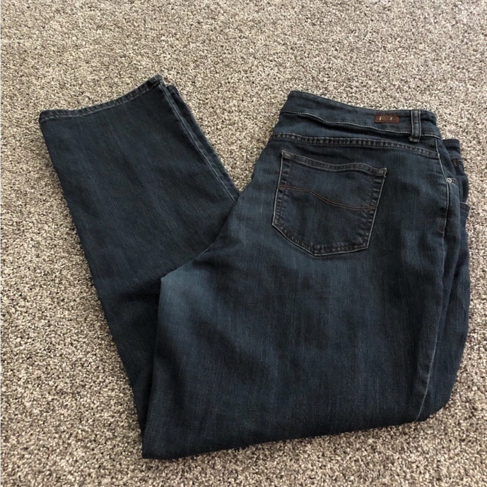 Lee Jeans Straight Leg Mid Rise - Womens 20W, Waist 20.5”